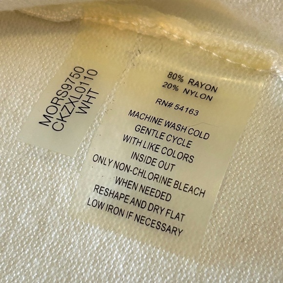 NWOT Calvin Klein Cropped Shawl Collar Open Cardigan 3/4 Sleeve Size L Cream - Picture 7 of 15